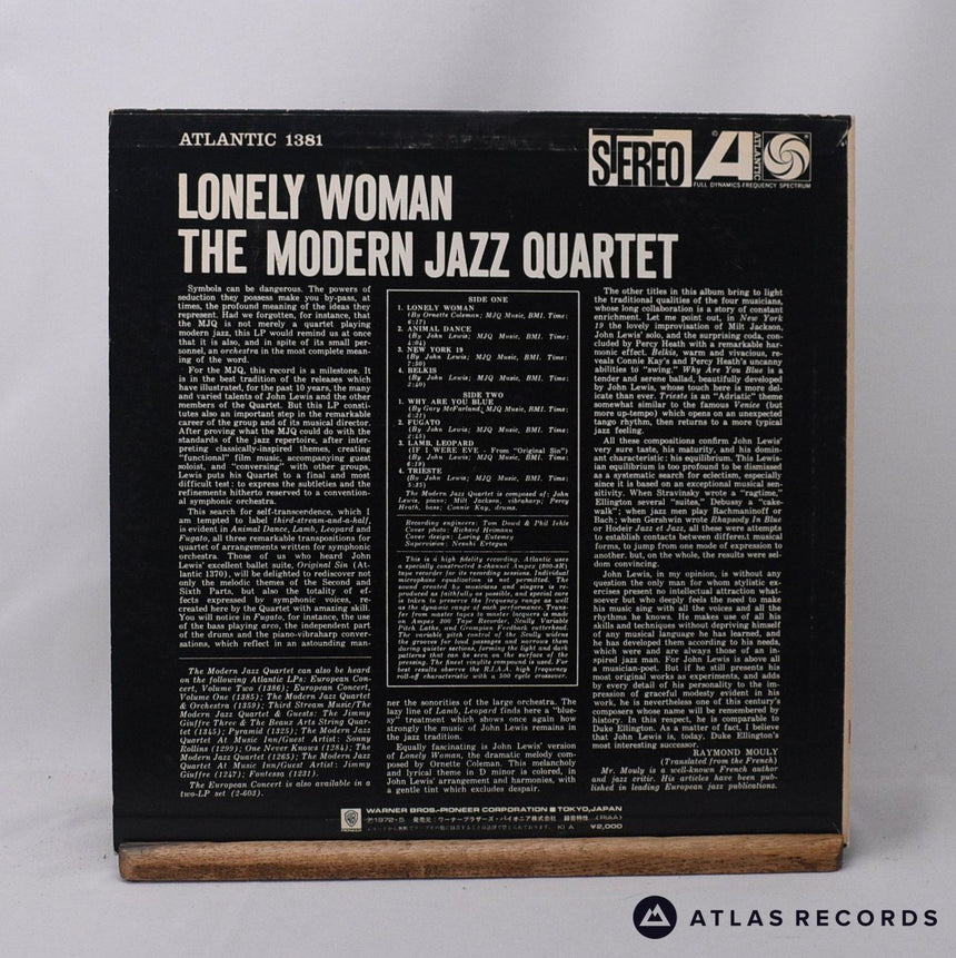 The Modern Jazz Quartet - Lonely Woman - LP Vinyl Record - VG+/VG+