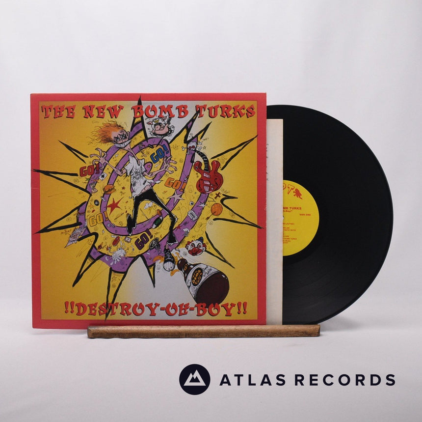 The New Bomb Turks !!Destroy-Oh-Boy!! LP Vinyl Record - Front Cover & Record