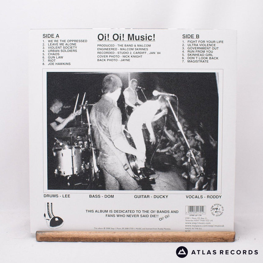 The Oppressed - Oi! Oi! Music! - Red Reissue LP Vinyl Record - NM/NM