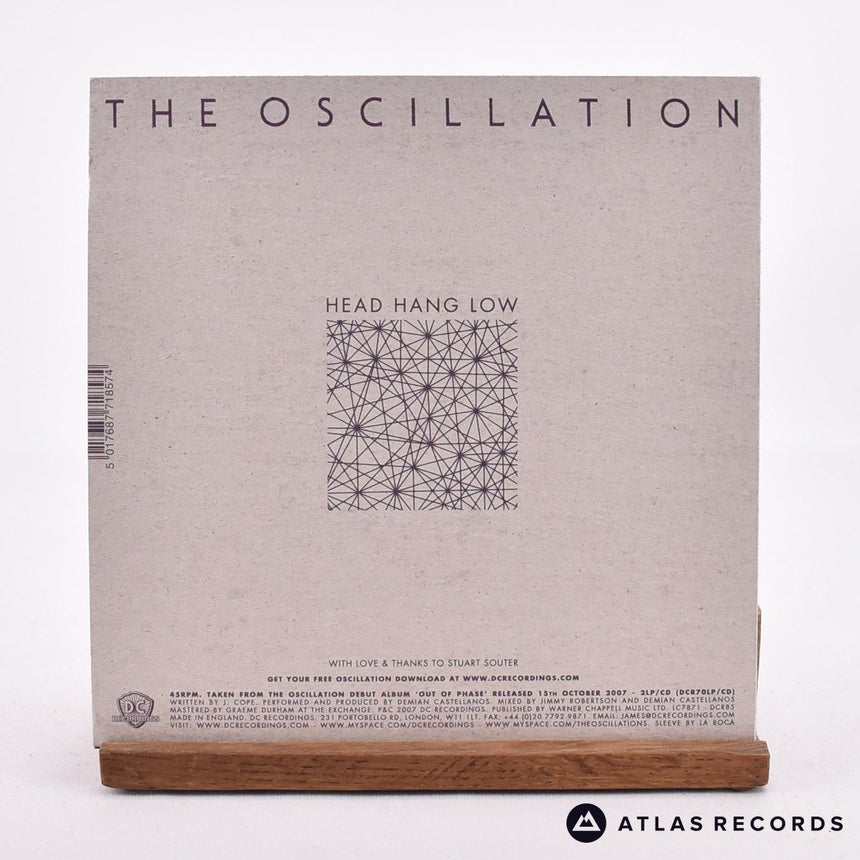 The Oscillation - Head Hang Low - Etched 7" Vinyl Record - NM/NM