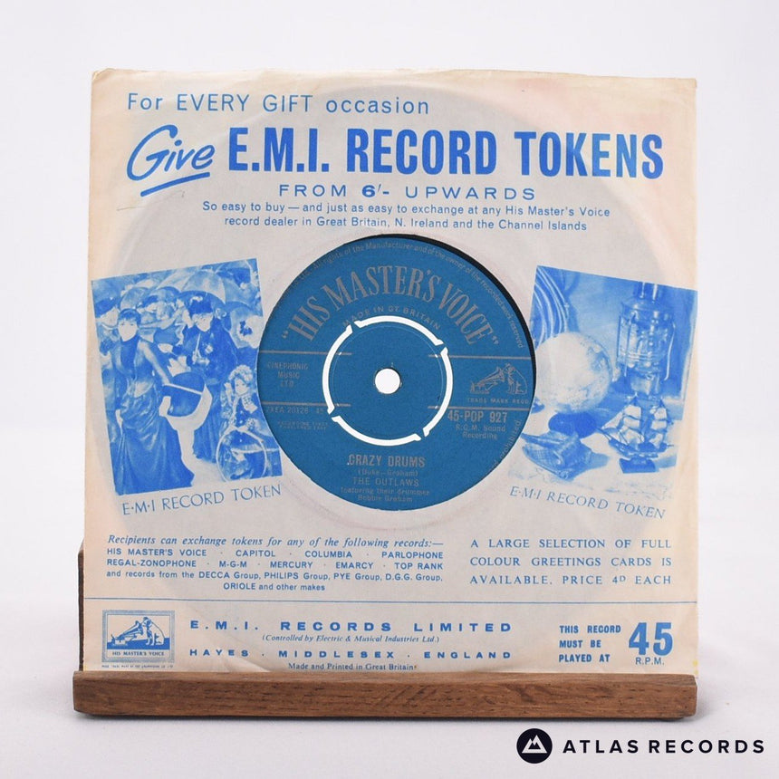 The Outlaws - Valley Of The Sioux - 7" Vinyl Record - VG+/EX