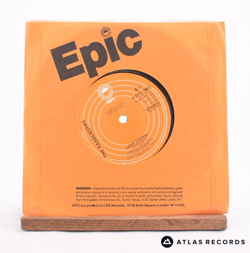 The Passengers - Two Lovers - Promo 7" Vinyl Record - EX/NM