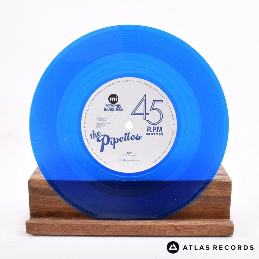 The Pipettes - Judy - Blue Transparent Die-Cut Sleeve 7" Vinyl Record - EX/NM