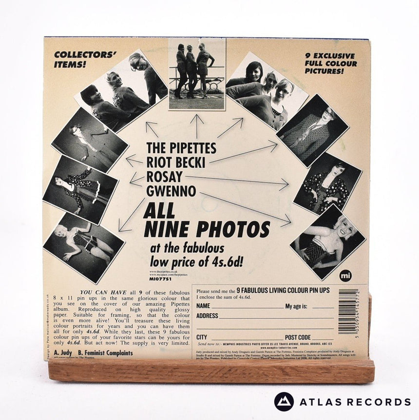 The Pipettes - Judy - White Die-Cut Sleeve 7" Vinyl Record - NM/NM