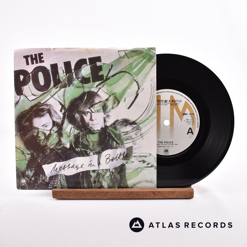 The Police Message In A Bottle 7" Vinyl Record - Front Cover & Record