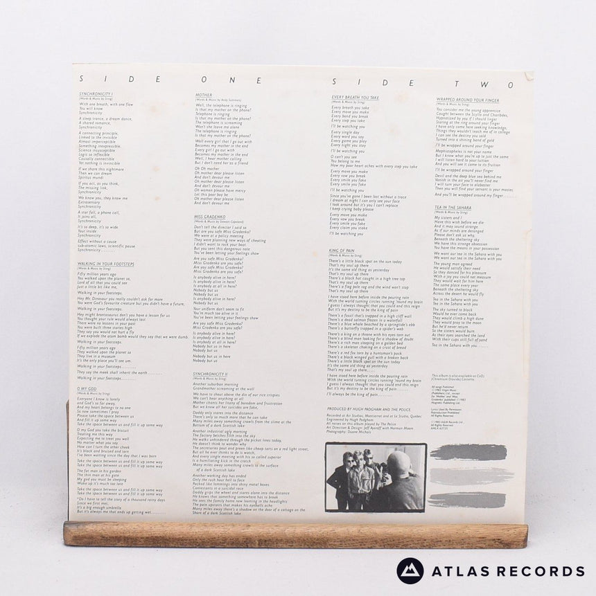 The Police - Synchronicity - Masterdisk A6 B7 LP Vinyl Record - EX/EX