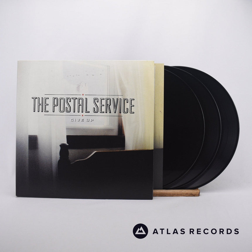 The Postal Service Give Up 3 x LP Vinyl Record - Front Cover & Record