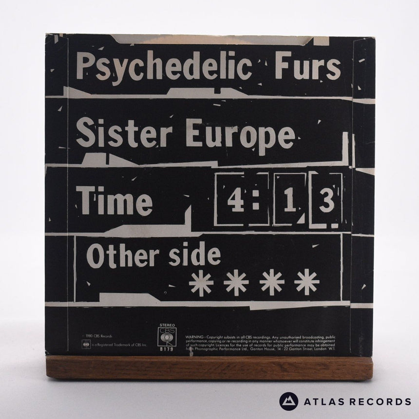 The Psychedelic Furs - Sister Europe - 7" Vinyl Record - VG+/EX