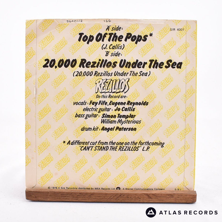 The Rezillos - Top Of The Pops - 7" Vinyl Record - VG/EX