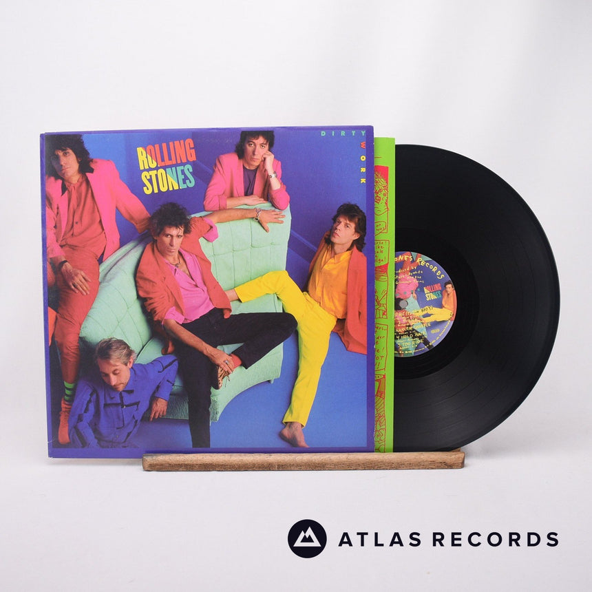 The Rolling Stones Dirty Work LP Vinyl Record - Front Cover & Record