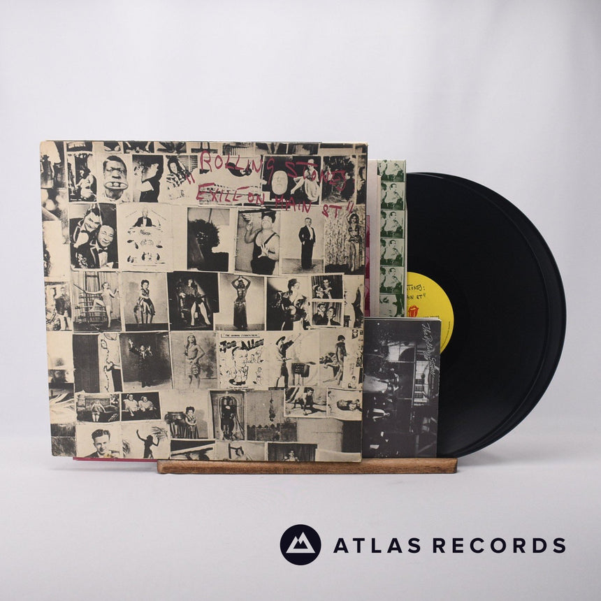The Rolling Stones Exile On Main St. Double LP Vinyl Record - Front Cover & Record