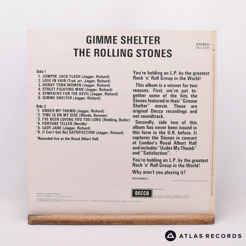 The Rolling Stones - Gimme Shelter - First Uk Press LP Vinyl Record - EX/EX
