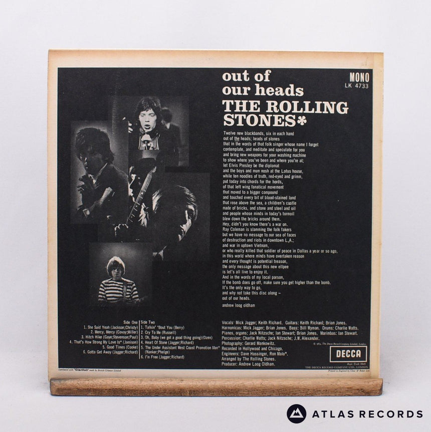 The Rolling Stones - Out Of Our Heads - 8B 10A LP Vinyl Record - EX/VG+