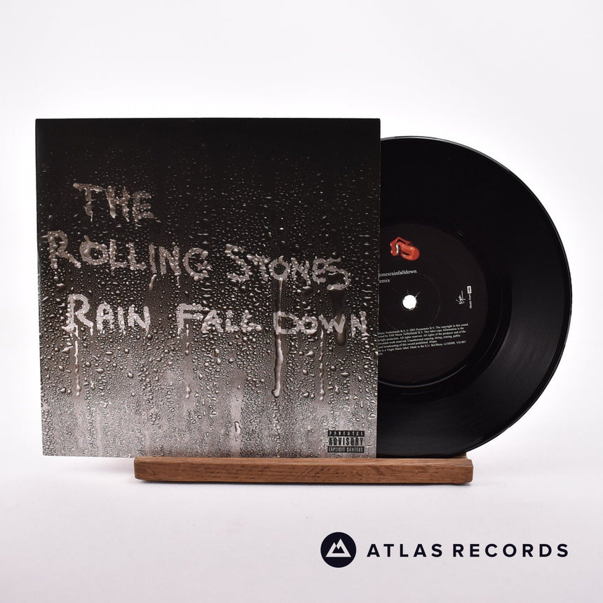 The Rolling Stones Rain Fall Down 7" Vinyl Record - Front Cover & Record