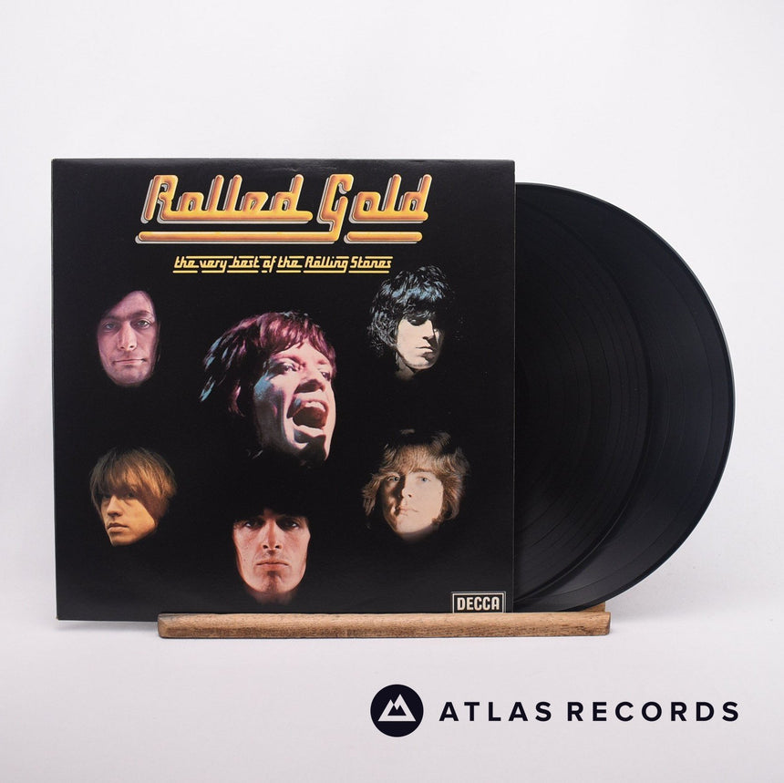 The Rolling Stones Rolled Gold - The Very Best Of The Rolling Stones 2 x LP Vinyl Record - Front Cover & Record
