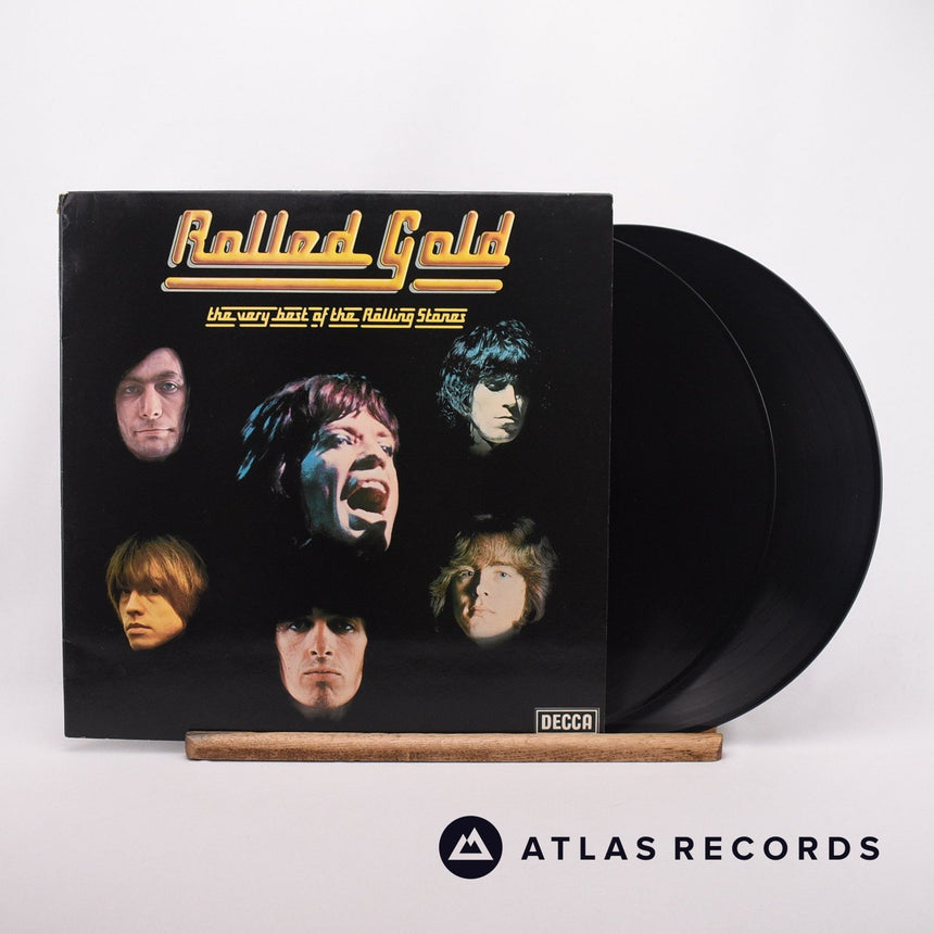 The Rolling Stones Rolled Gold - The Very Best Of The Rolling Stones 2 x LP Vinyl Record - Front Cover & Record