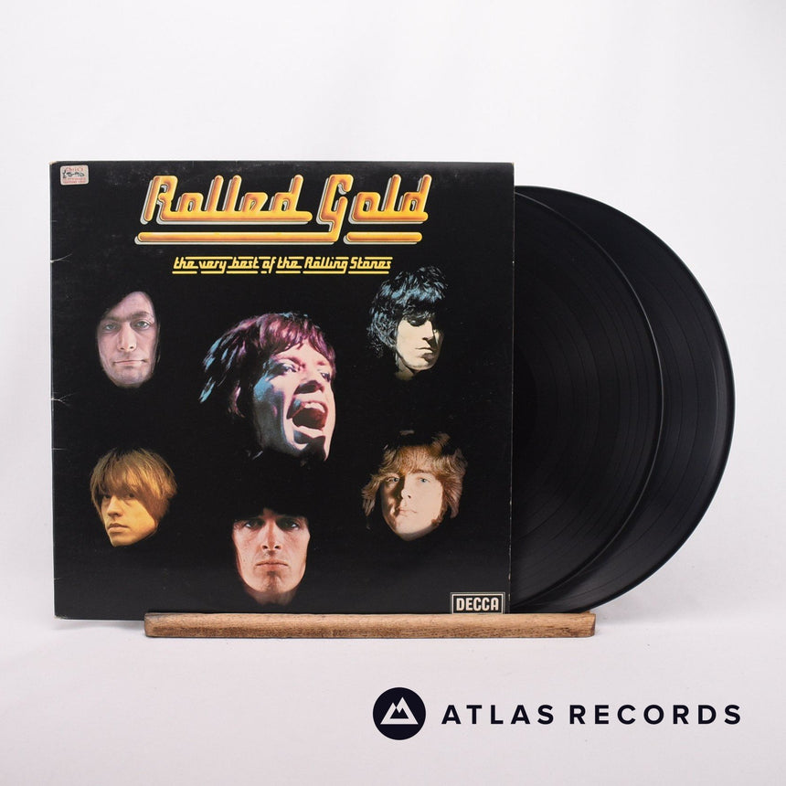 The Rolling Stones Rolled Gold - The Very Best Of The Rolling Stones 2 x LP Vinyl Record - Front Cover & Record