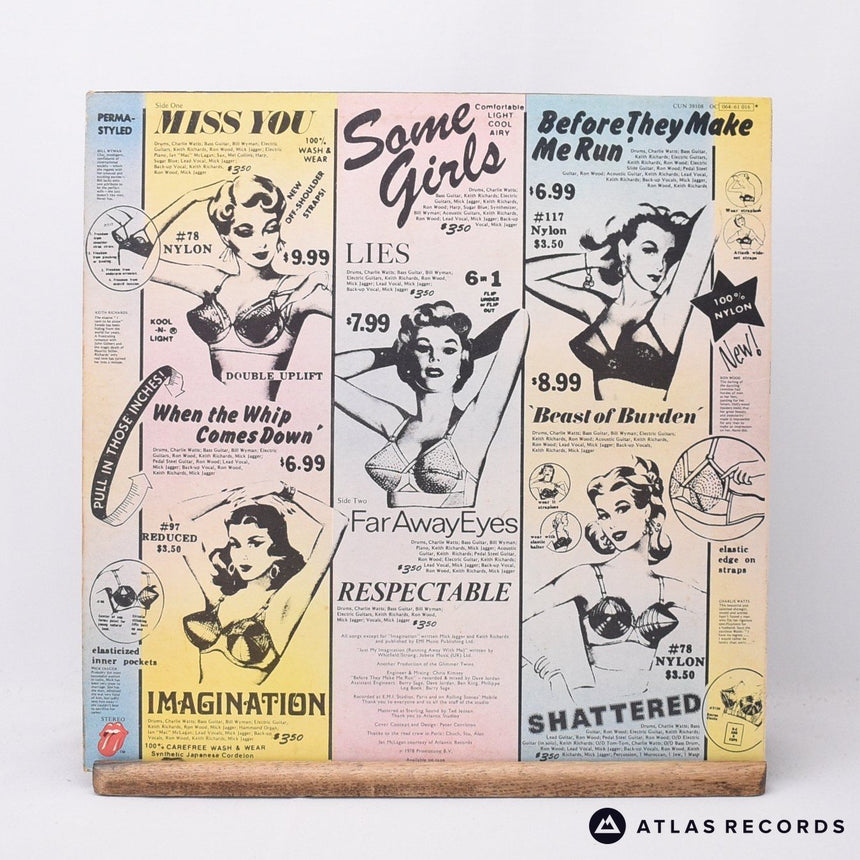 The Rolling Stones - Some Girls - Die-Cut Sleeve A-4 B3 LP Vinyl Record - EX/EX