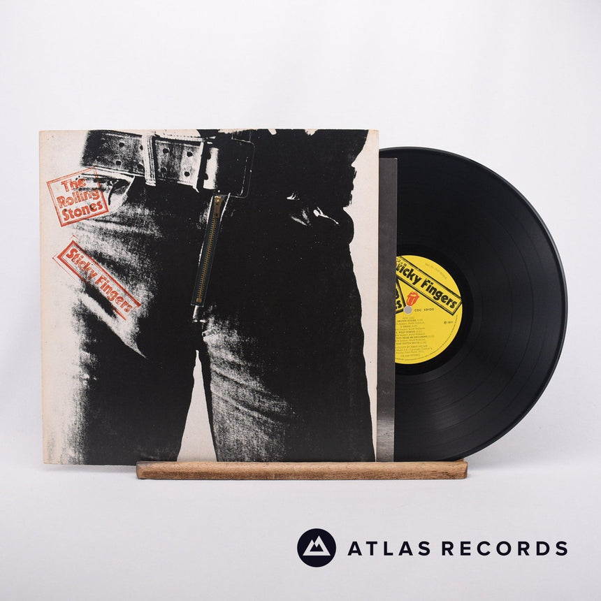 The Rolling Stones Sticky Fingers LP Vinyl Record - Front Cover & Record