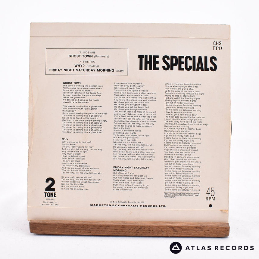 The Specials - Ghost Town - 7" Vinyl Record - VG+/EX
