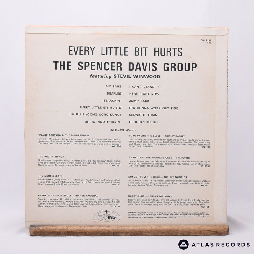 The Spencer Davis Group - Every Little Bit Hurts - LP Vinyl Record - VG+/EX