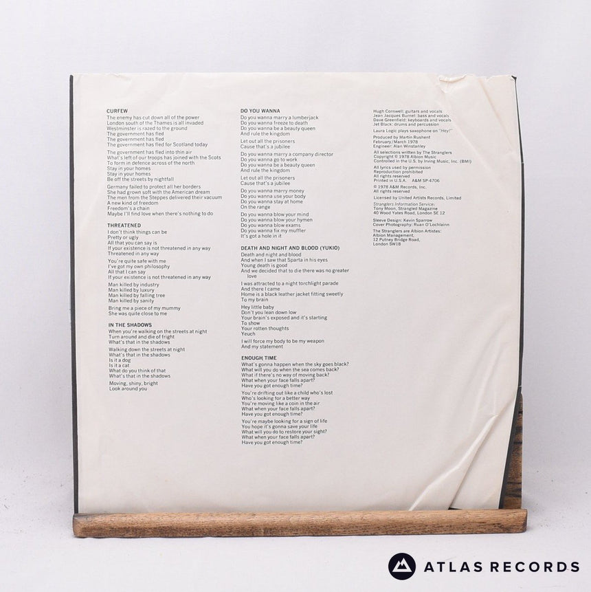 The Stranglers - Black And White - Grey Marbled K1 K3 LP Vinyl Record - VG+/NM