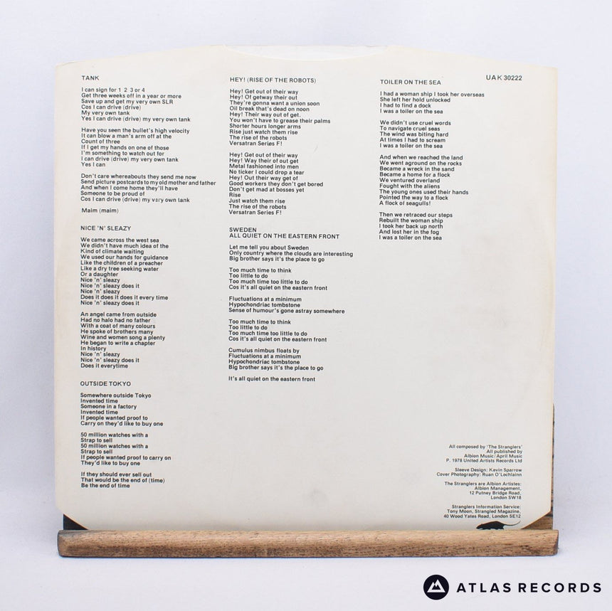 The Stranglers - Black And White - A-1 B-1 LP Vinyl Record - VG+/EX