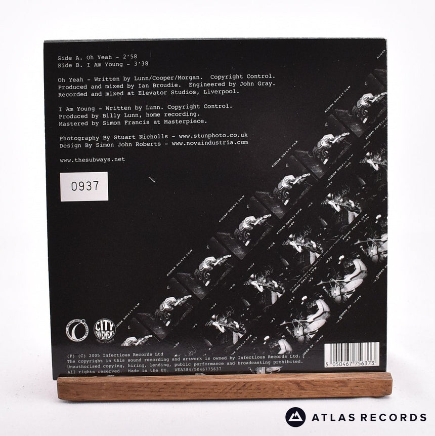 The Subways - Oh Yeah - White Limited Edition Numbered 7" Vinyl Record - NM/NM