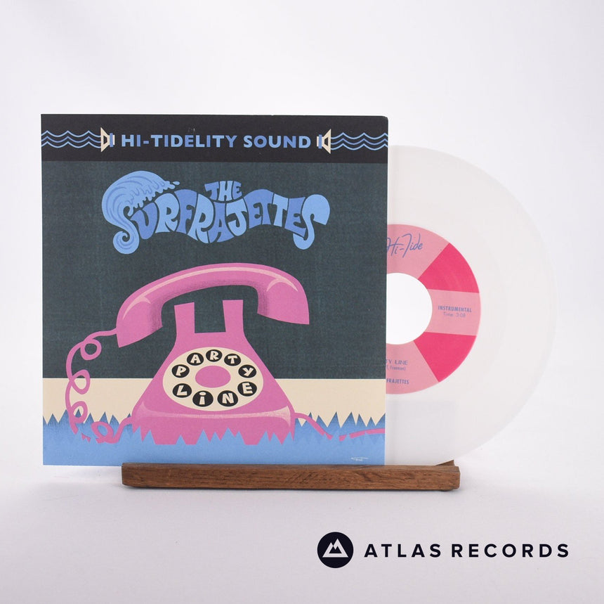 The Surfrajettes Party Line 7" Vinyl Record - Front Cover & Record