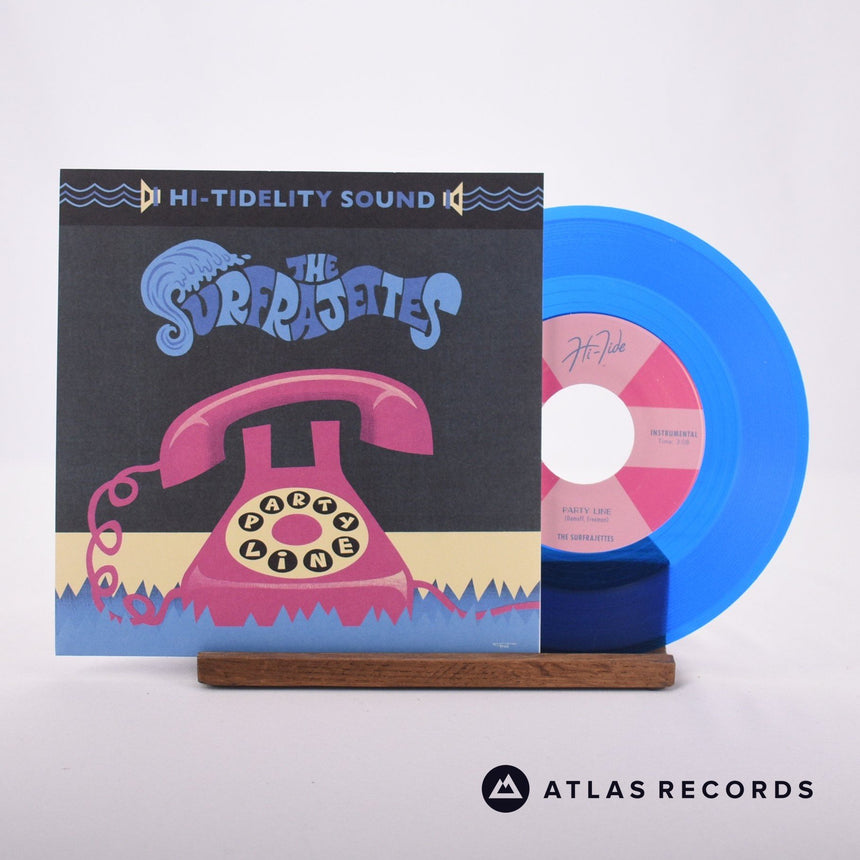 The Surfrajettes Party Line 7" Vinyl Record - Front Cover & Record