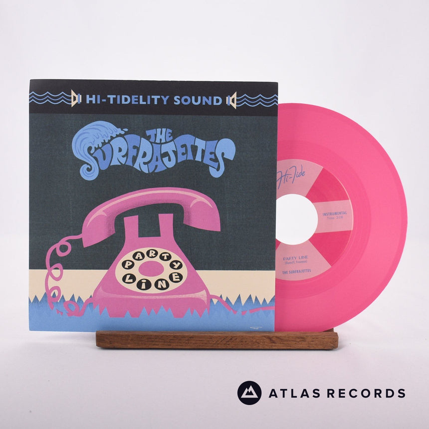 The Surfrajettes Party Line 7" Vinyl Record - Front Cover & Record