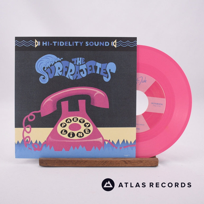 The Surfrajettes Party Line 7" Vinyl Record - Front Cover & Record