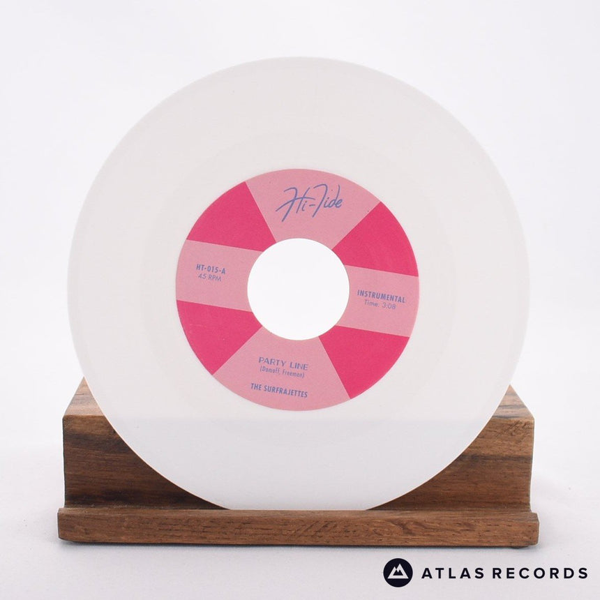 The Surfrajettes - Party Line - White 7" Vinyl Record - NM/NM