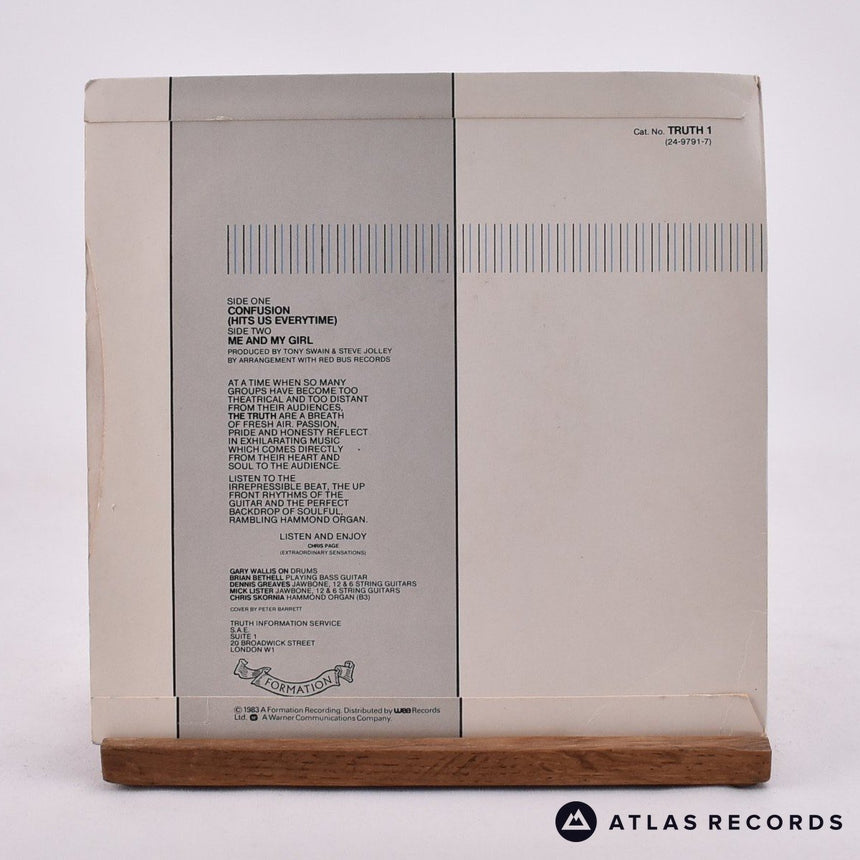 The Truth - Confusion - 7" Vinyl Record - EX/VG+