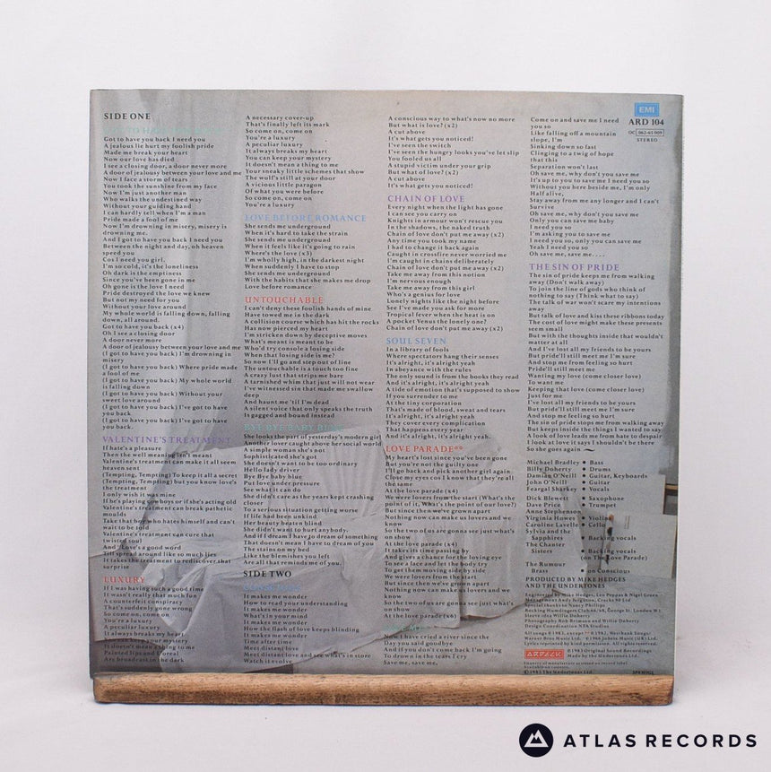 The Undertones - The Sin Of Pride - LP Vinyl Record - EX/EX