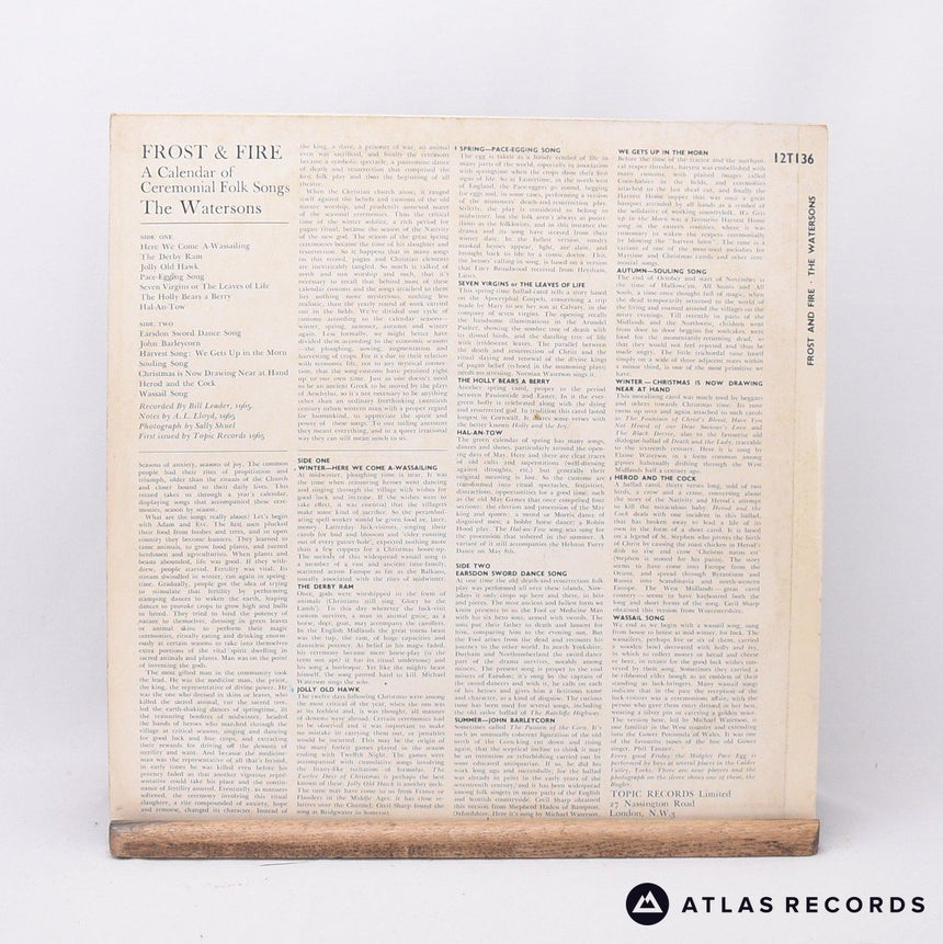 The Watersons - Frost And Fire - LP Vinyl Record - VG+/VG+