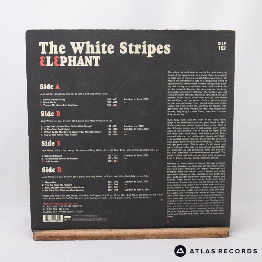 The White Stripes - Elephant - A1 B1 C1 D1 2 x LP Vinyl Record - VG+/VG+