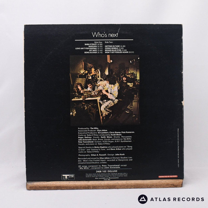 The Who - Who's Next - Bilbo Reissue LP Vinyl Record - VG+/VG+