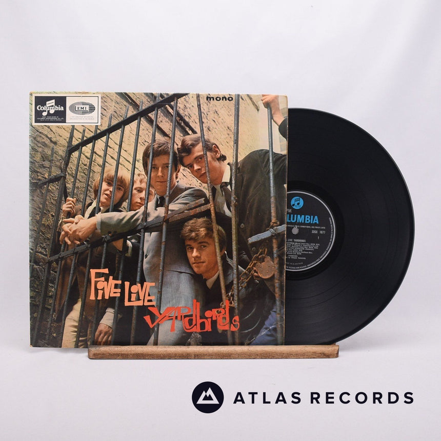 The Yardbirds Five Live Yardbirds LP Vinyl Record - Front Cover & Record