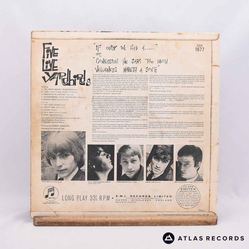 The Yardbirds - Five Live Yardbirds - Mono 25-1 26-1 LP Vinyl Record - VG+/VG+
