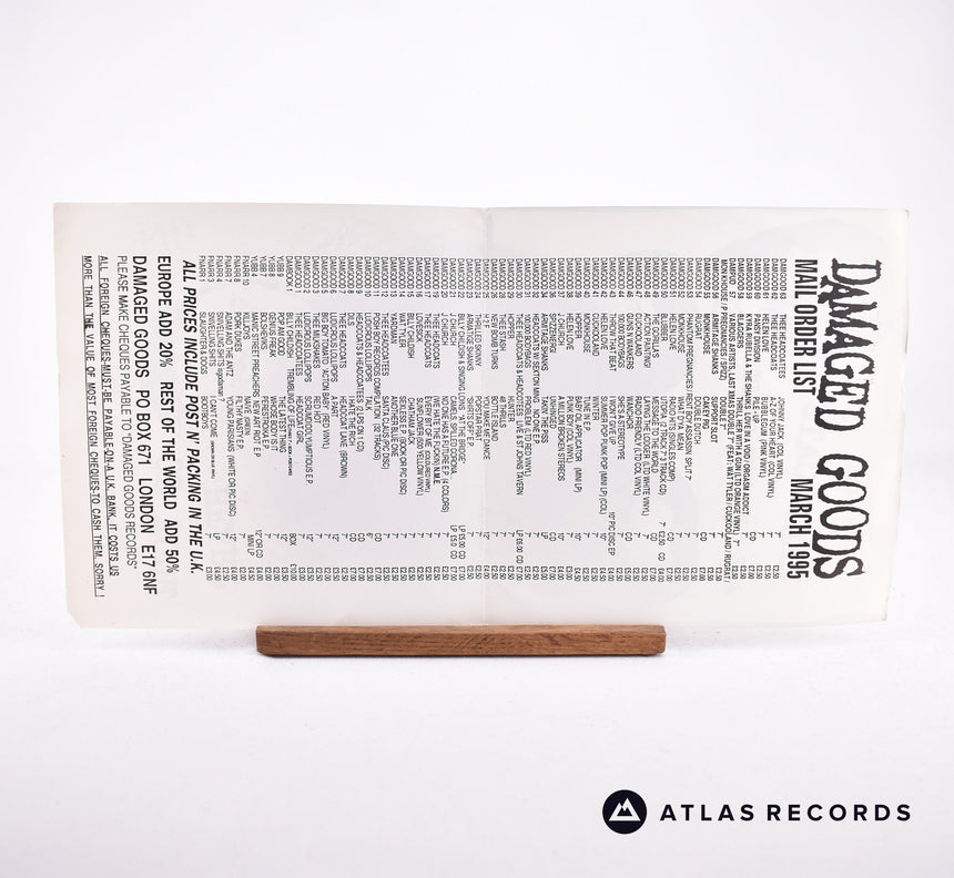 Thee Headcoats - A-Z Of Your Heart - 7" Vinyl Record - EX/EX