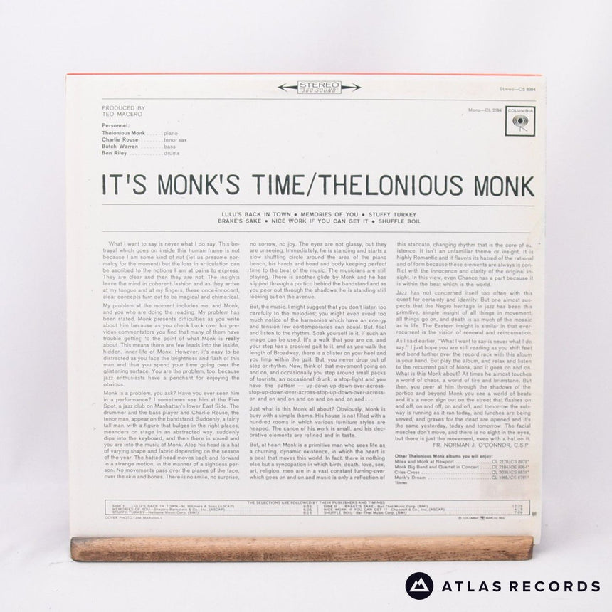 Thelonious Monk - It's Monk's Time - Reissue Us LP Vinyl Record - EX/VG+