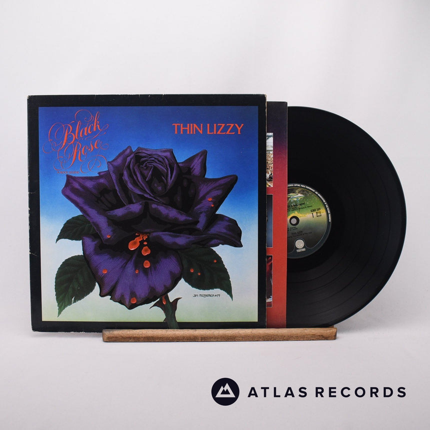 Thin Lizzy Black Rose LP Vinyl Record - Front Cover & Record