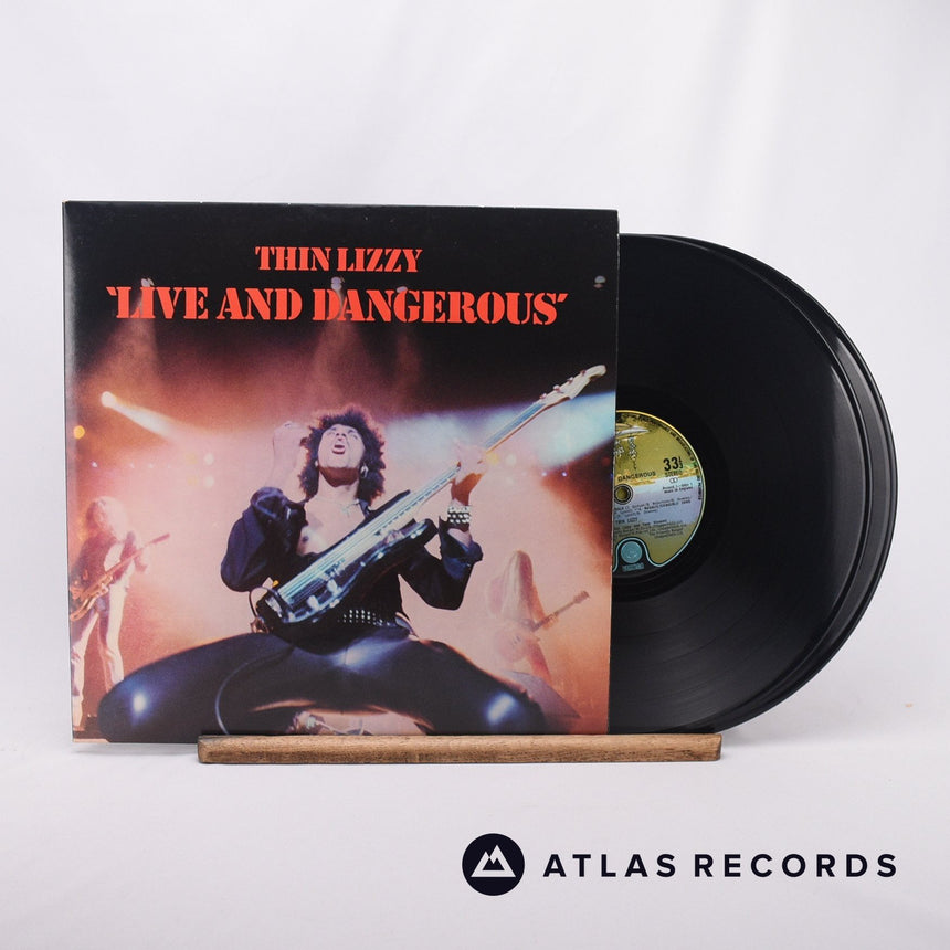 Thin Lizzy Live And Dangerous Double LP Vinyl Record - Front Cover & Record