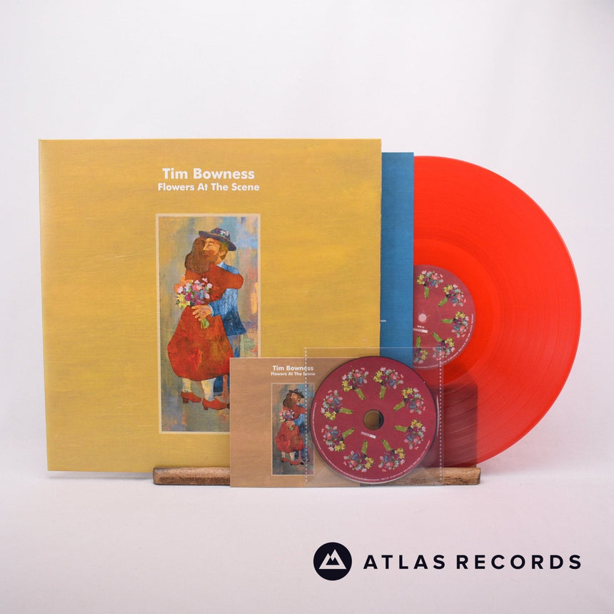 Tim Bowness Flowers At The Scene LP + CD Vinyl Record - Front Cover & Record