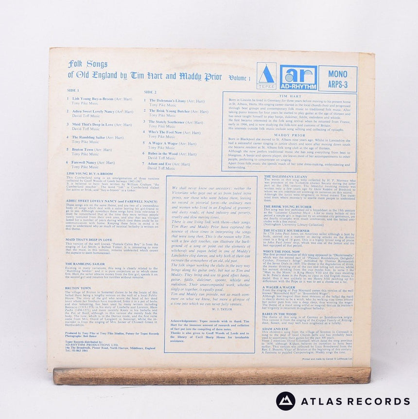 Tim Hart - Folk Songs Of Old England Volume 1 - +A +B LP Vinyl Record - VG+/VG