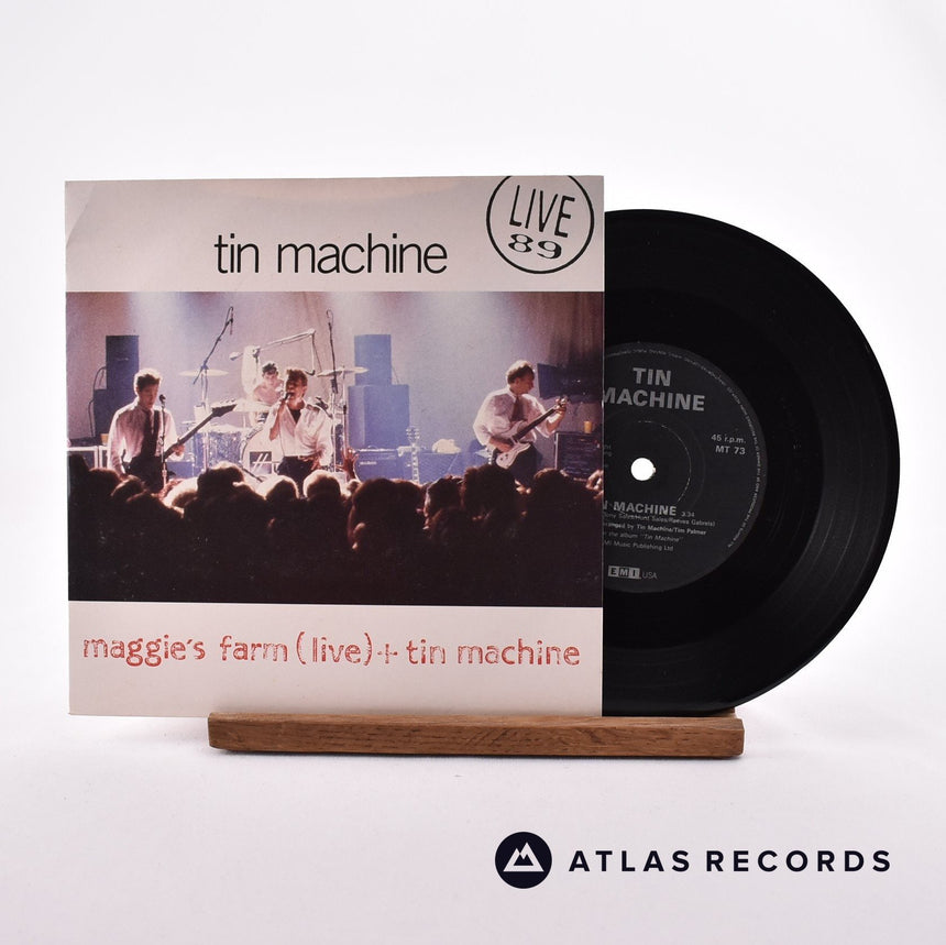 Tin Machine Maggie's Farm 7" Vinyl Record - Front Cover & Record