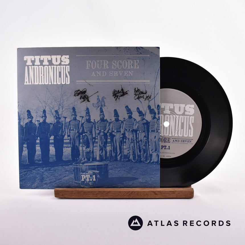 Titus Andronicus Four Score And Seven 7" Vinyl Record - Front Cover & Record