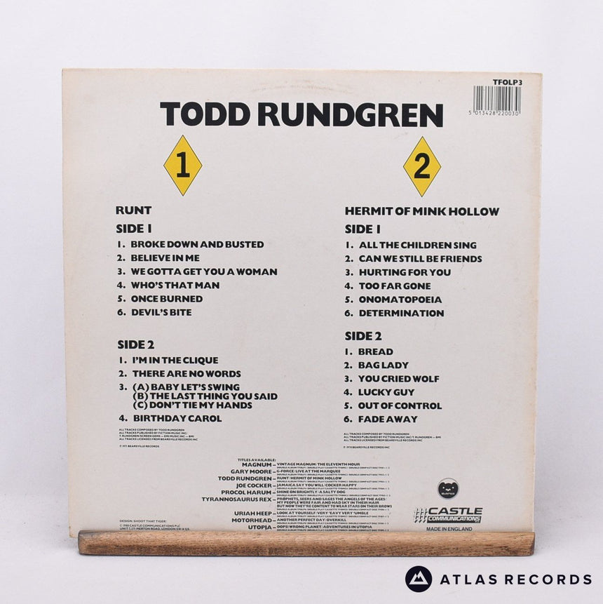 Todd Rundgren - Runt / Hermit Of Mink Hollow - 2 x LP Vinyl Record - EX/EX