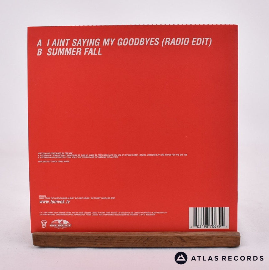 Tom Vek - I Aint Saying My Goodbyes - Red 7" Vinyl Record - NM/NM